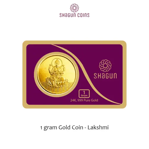 1 GRAM  GOLD COIN -  Lakshmi