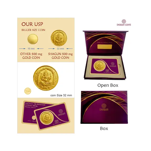 500 mg.  GOLD COIN - Ganesh
