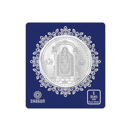 1 GRAM SILVER COIN BIG SIZE - 32MM -  Tirupati balaji without box