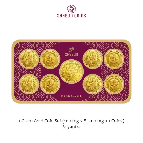 1 GRAM GOLD SET (100X8,200X1) LAXMI GANESH