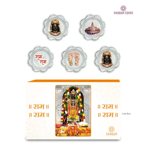 5 GRAM SILVER COIN BOX - RAM LALLA JI