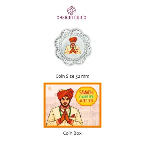 1 GRAM SILVER COIN BOX - SAMADHI CHAHIYE AISA APKE JESA