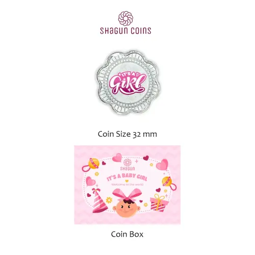 1 GRAM SILVER COIN BOX -  GIRL