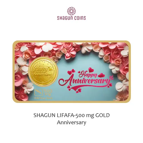 SHAGUN LIFAFA-500 mg. GOLD - Anniverasry
