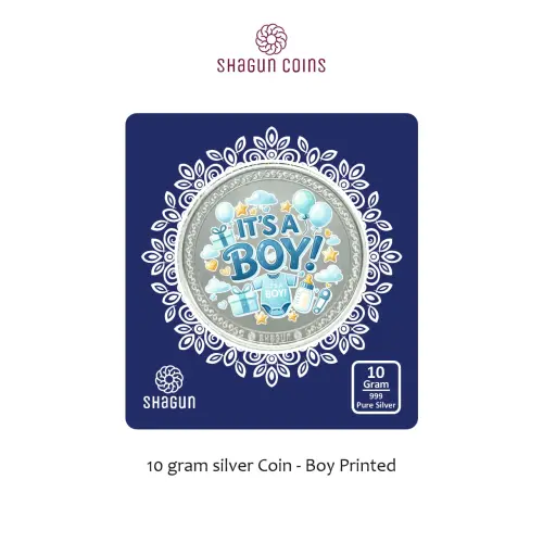 10 GRAM SILVER COIN BIG SIZE - 60MM - boy printed