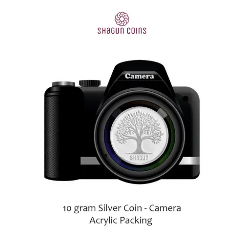 NEW SHAPE 10 GRAM SILVER COIN - STANDARD -  Camera