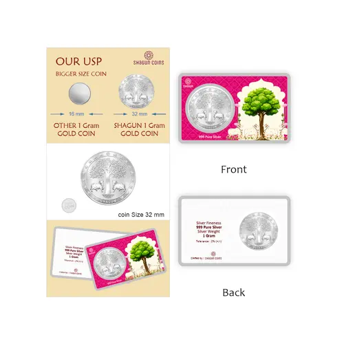 1 GRAM SILVER COIN PREMIUM - TREE COW