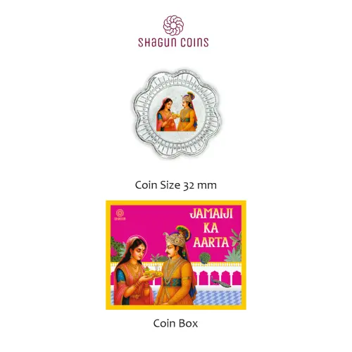 1 GRAM SILVER COIN BOX - JAMAIJI KA AARTA