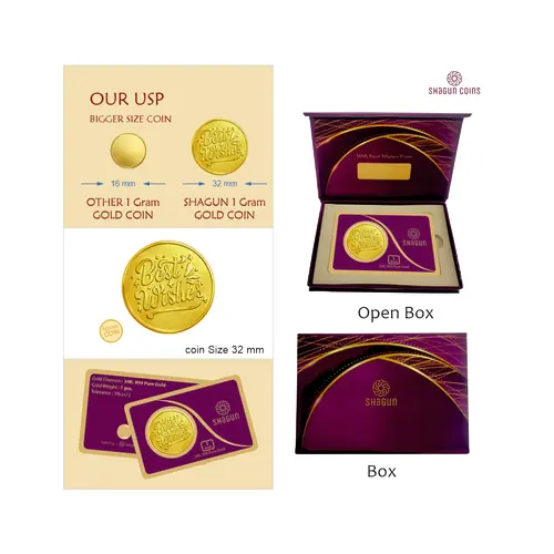 1 GRAM  GOLD COIN -  Best wishes