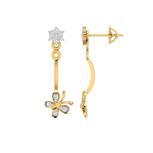 Diamond Butterfly Earrings