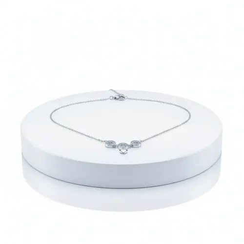 Triple circle Pendant Chain