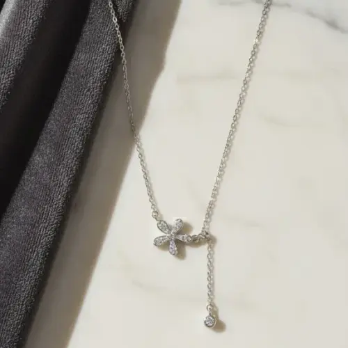 Silver Flower Necklace