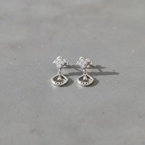 Petal Frame Dangler Earrings