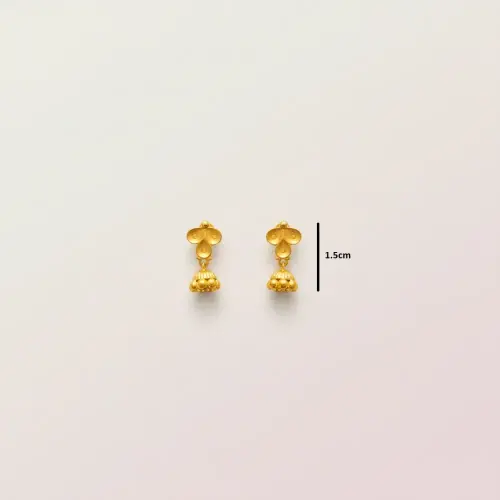 Gold Clover Jhumkas