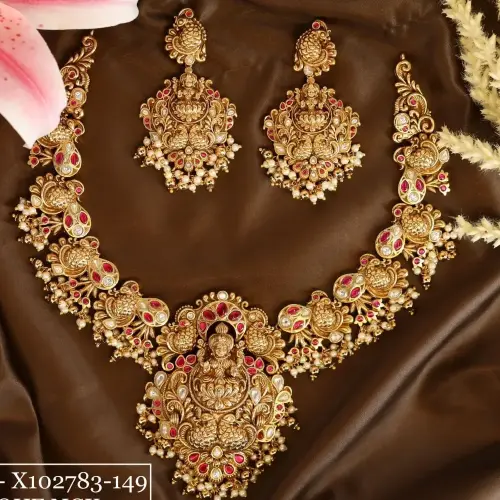 Temple jewellery Necklace set