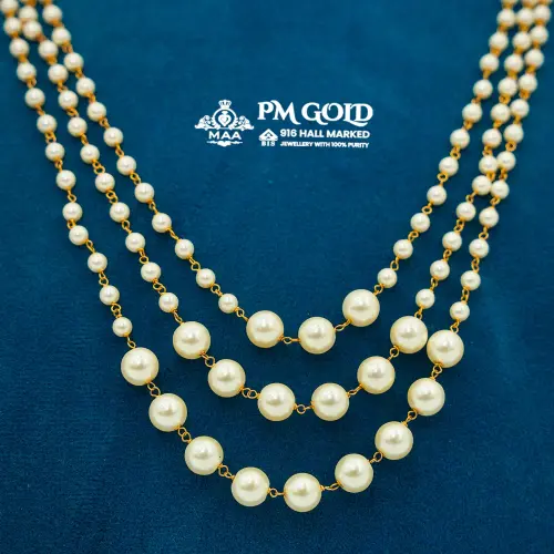 PEARLS 3 STEP NECKLACE