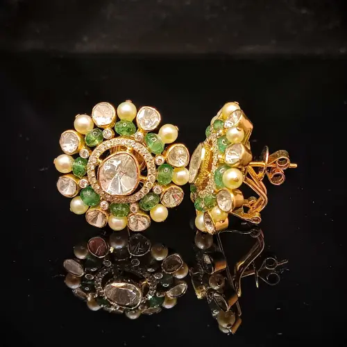 Diamond Tops With Colored Stones