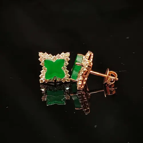 Diamond Tops With Colored Stones