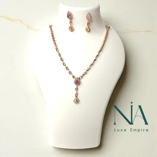 rose gold necklace 129