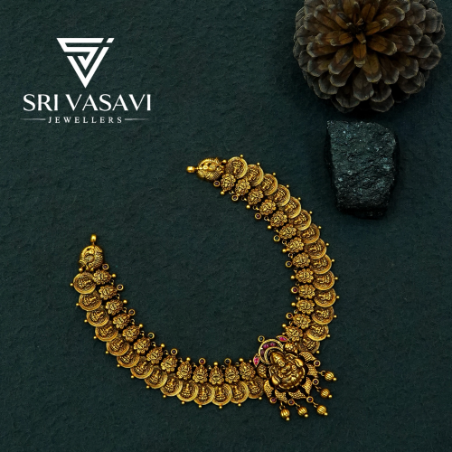 Lakshmi kasu necklace