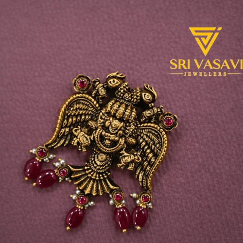 Antique Gandaberunda lakshmi pendant