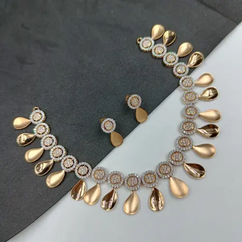 Rose Gold Necklace Short