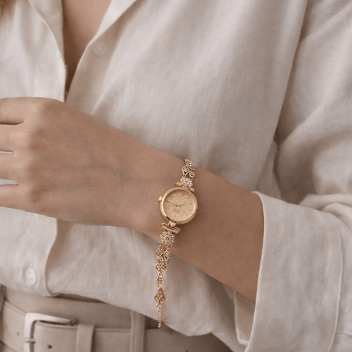 Golden Petal 22k Watch