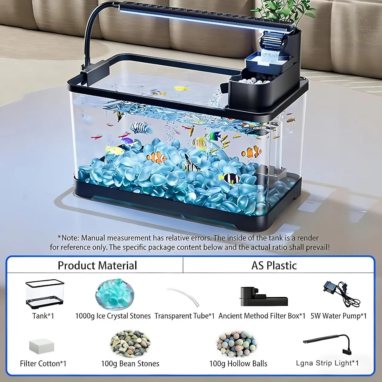 Desktop Aquarium Fish Tank — view 3