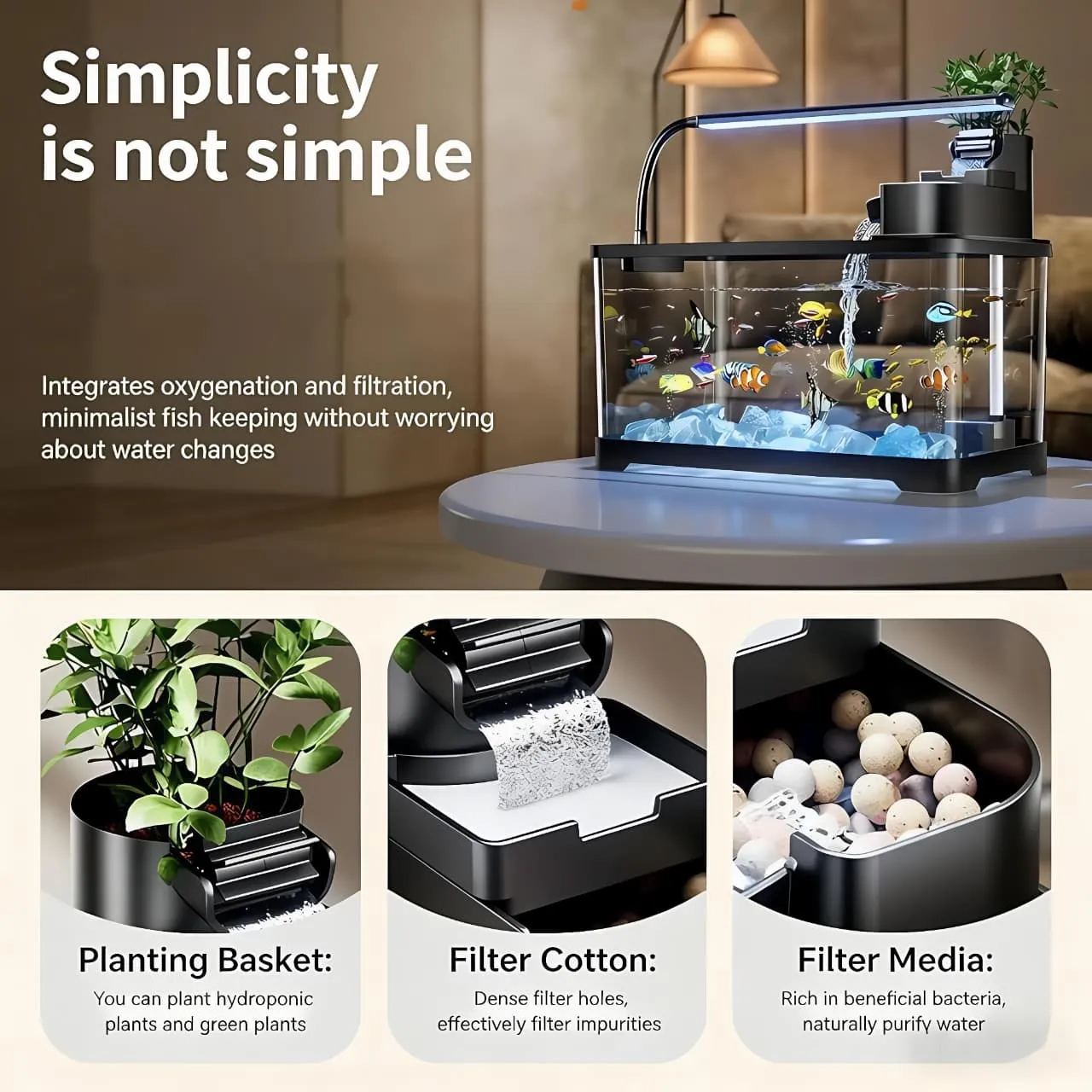 Desktop Aquarium Fish Tank — view 4