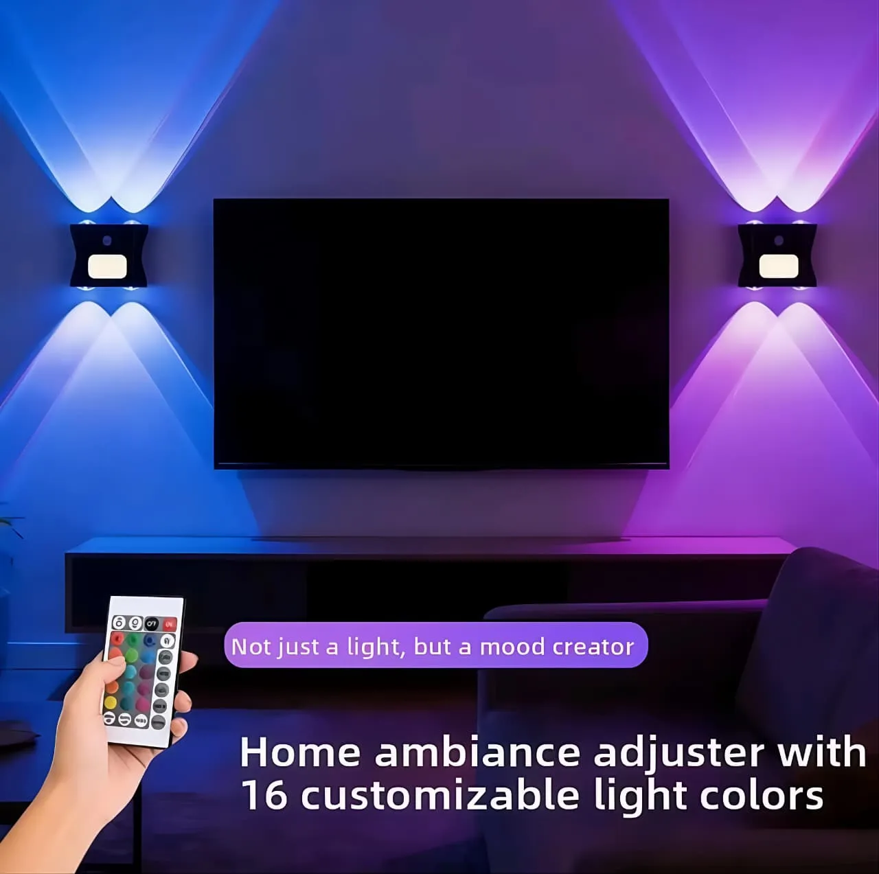 RGB LED ওয়াল ল্যাম্প (রিমোট কন্ট্রোল সহ) — view 9