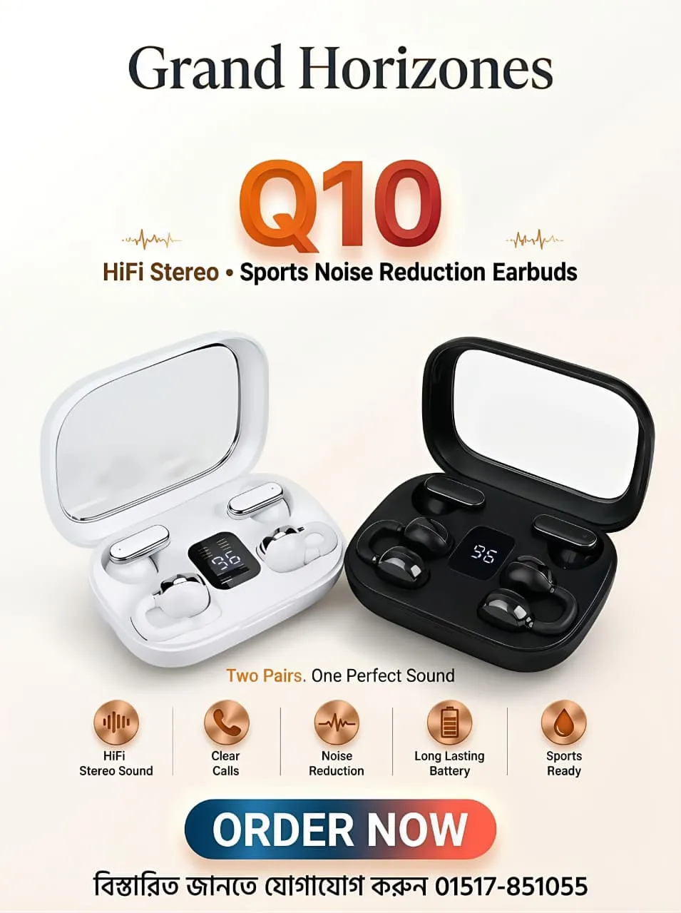 🎧 Q10 TWS Bluetooth Earbuds