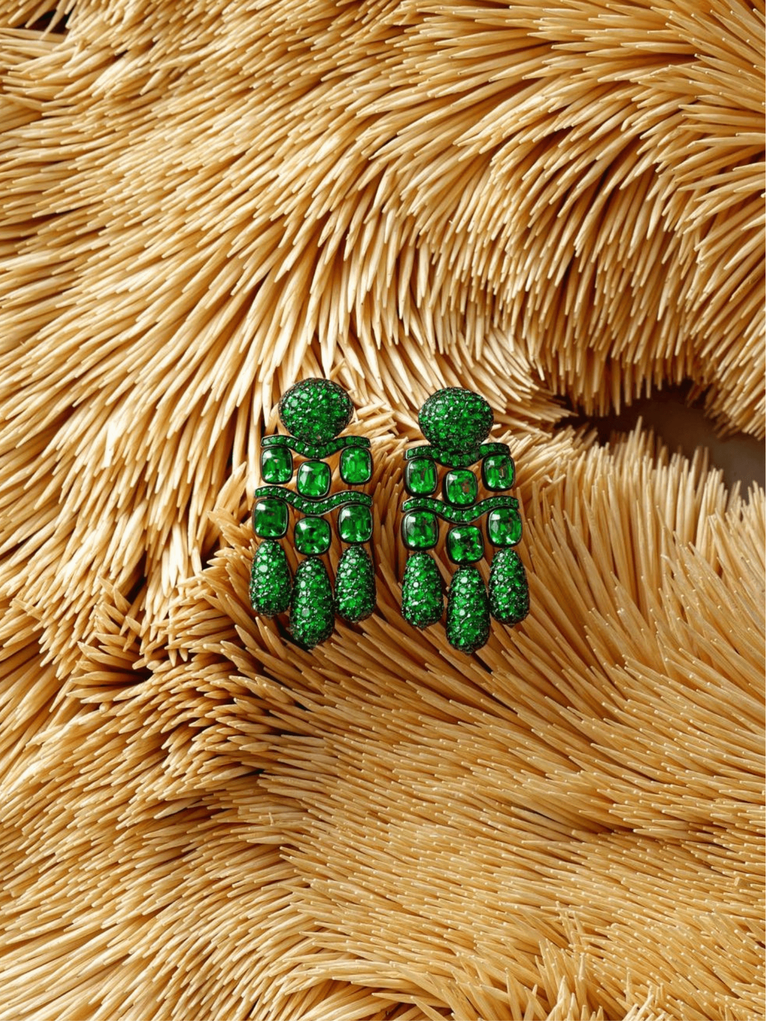 Girandole tsavorites Earrings