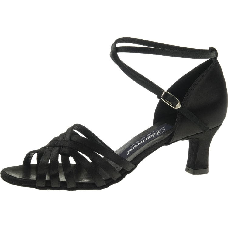 Ladies dance shoe Mod. 008 for Latin in black satin