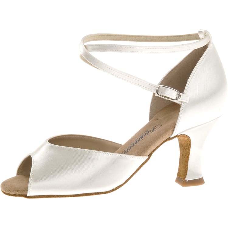 Ladies dance shoe Mod. 017 for Latin in white satin