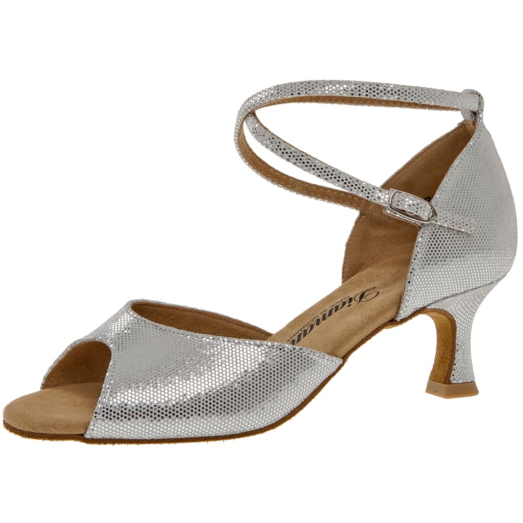 Silver Leather Closed Ballroom Shoe