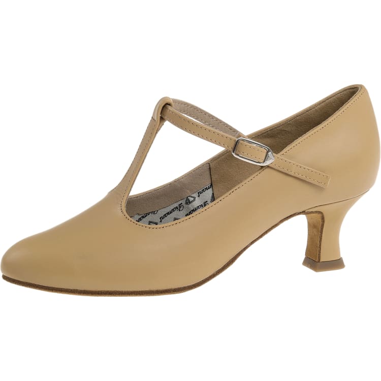 Ladies dance shoe Mod. 054 for Standard in beige leather