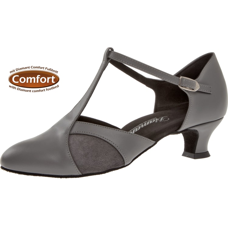 Ladies dance shoe Mod. 067 for Standard in grey leather suede
