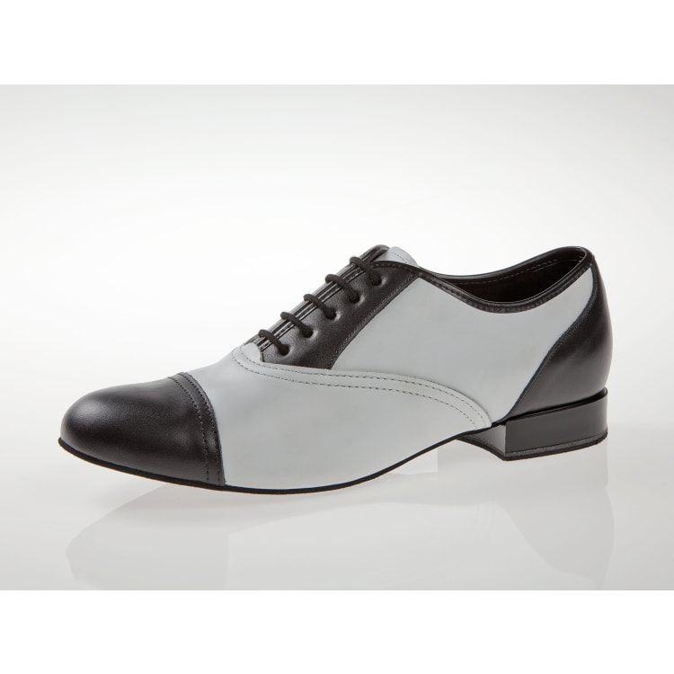 Mens dance shoe Mod. 077 for Standard in black white leather
