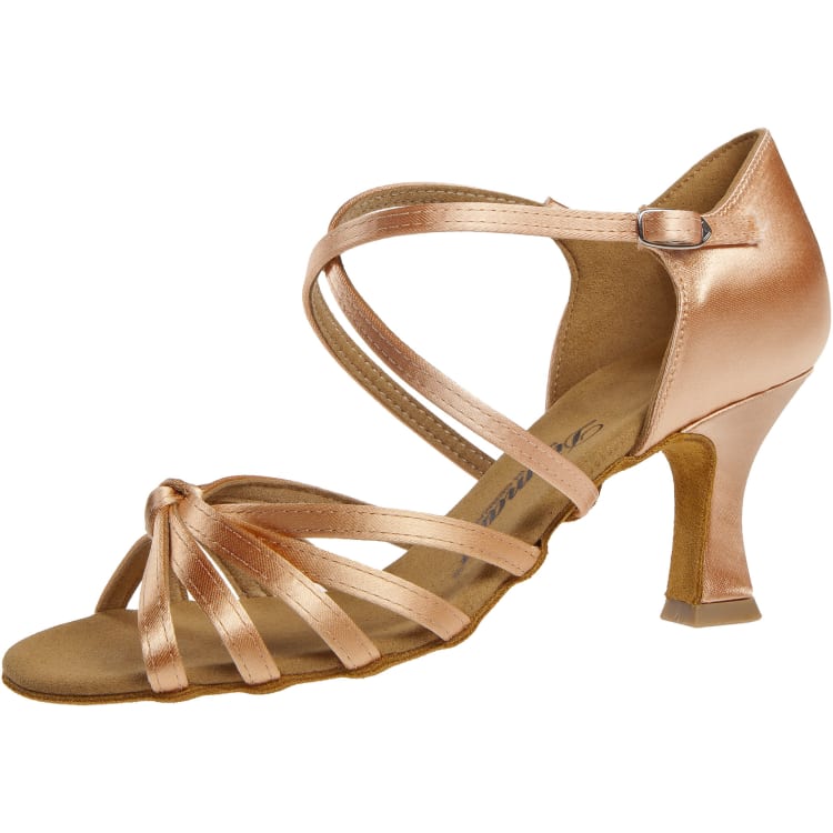 Ladies dance shoe Mod. 111 for Latin in beige satin