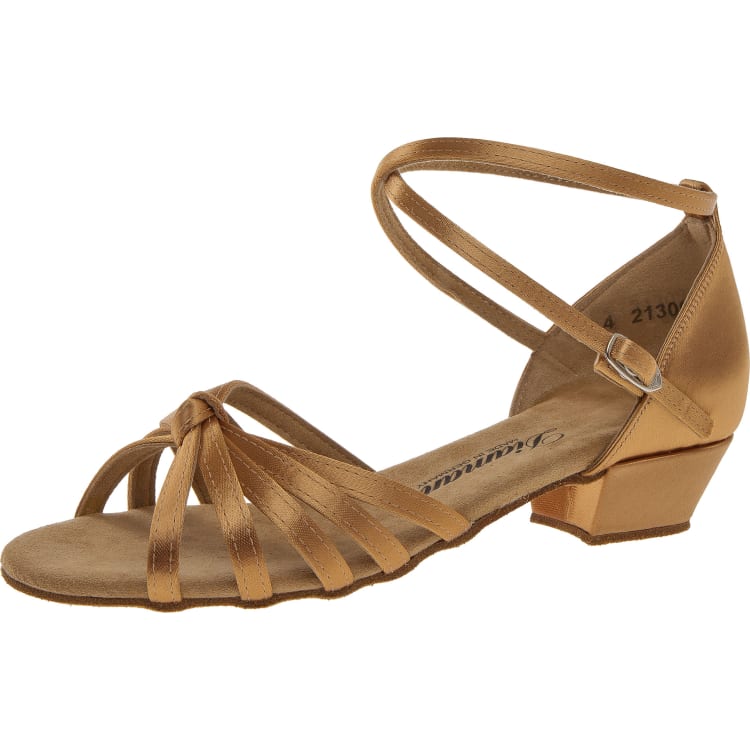 Children dance shoe Mod. 116 for Girls in beige satin