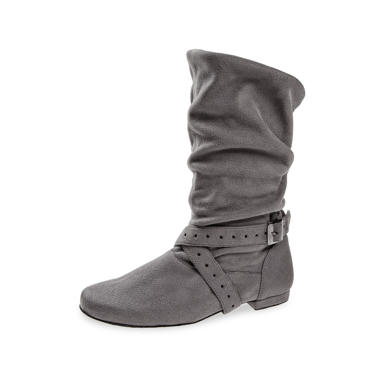 Damen-Tanzschuh Mod. 202 für Standard in Grau Microfaser