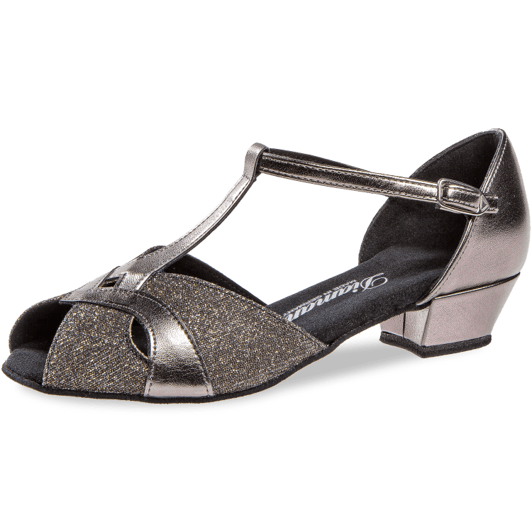 Children dance shoe Mod. 031 for Girls in bronze imitation leather glitter