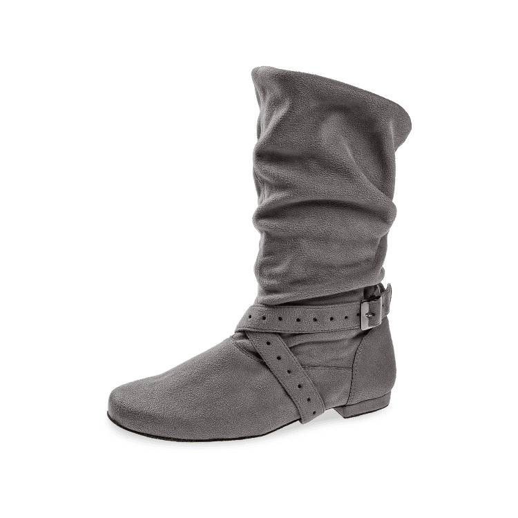 Ladies dance shoe Mod. 202 for Standard in grey microfiber
