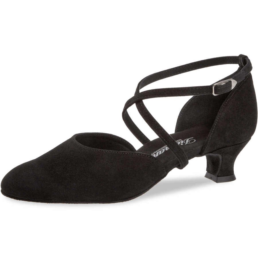 Ladies dance shoe Mod. 048 for Standard in black suede