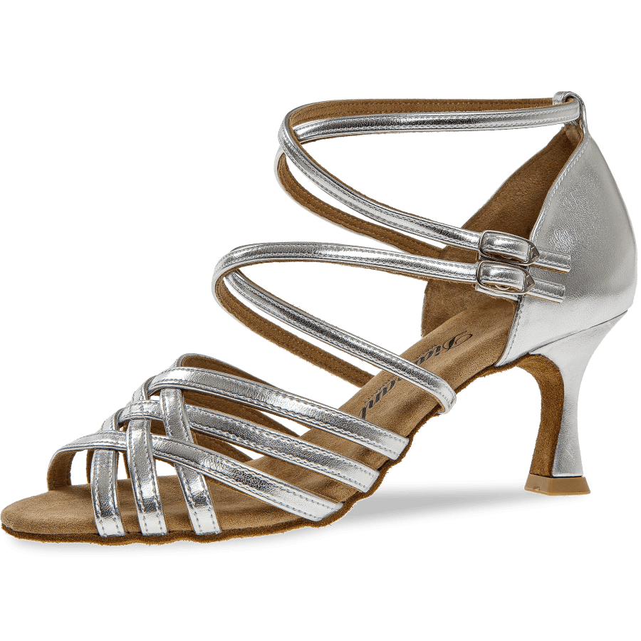 Ladies dance shoe Mod. 108 for Latin in Silver Synthetic