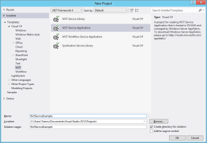 Create new wcf service