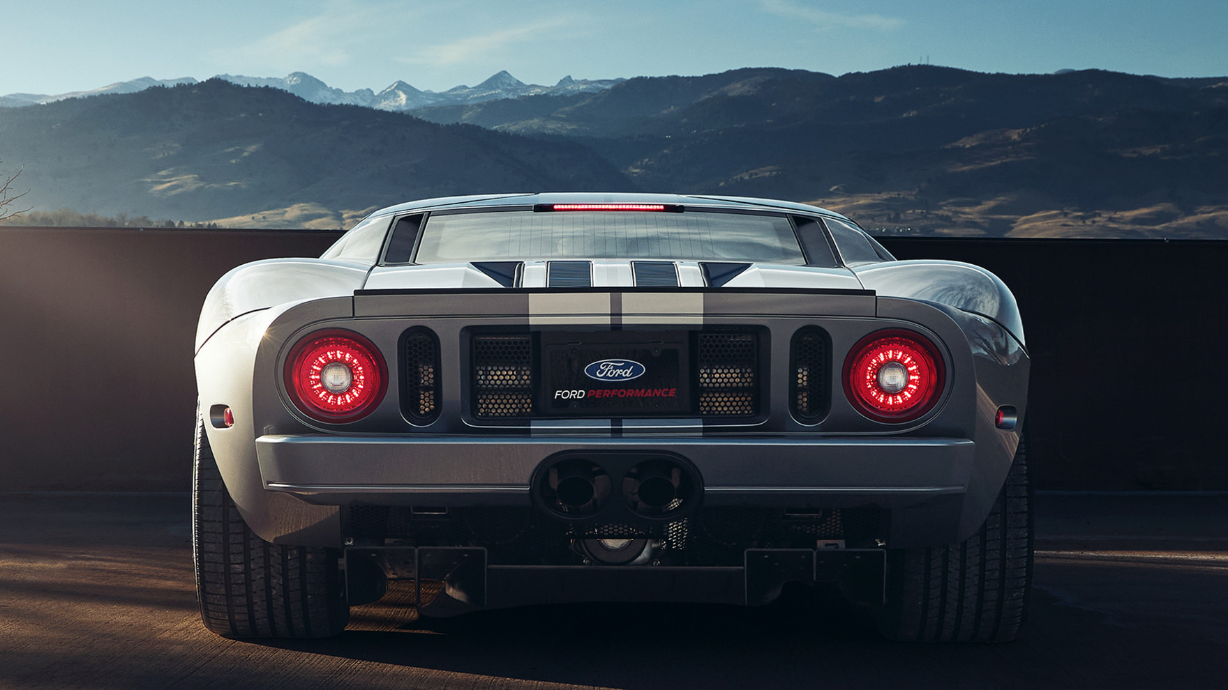 Rear view of the 2006 Ford GT giveaway car