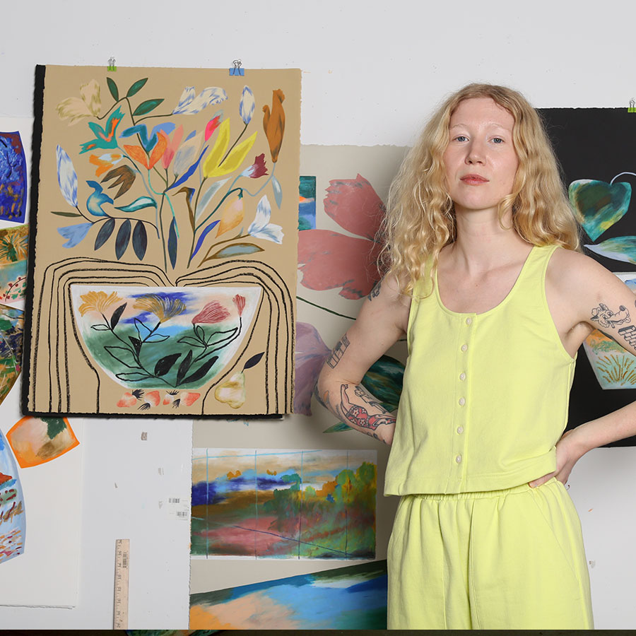Brooklyn painter and printmaker Laura Burke