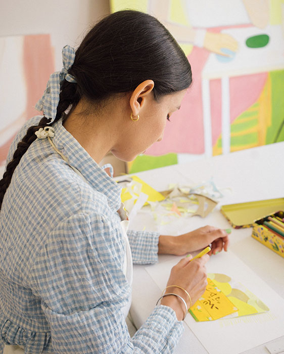 Woman art studio