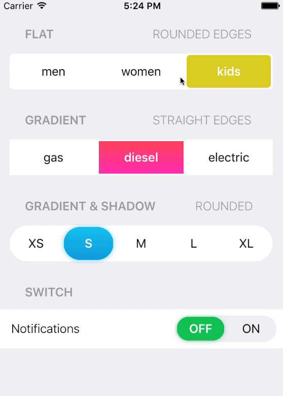 TTSegmentedControl - free resource by tapptitude